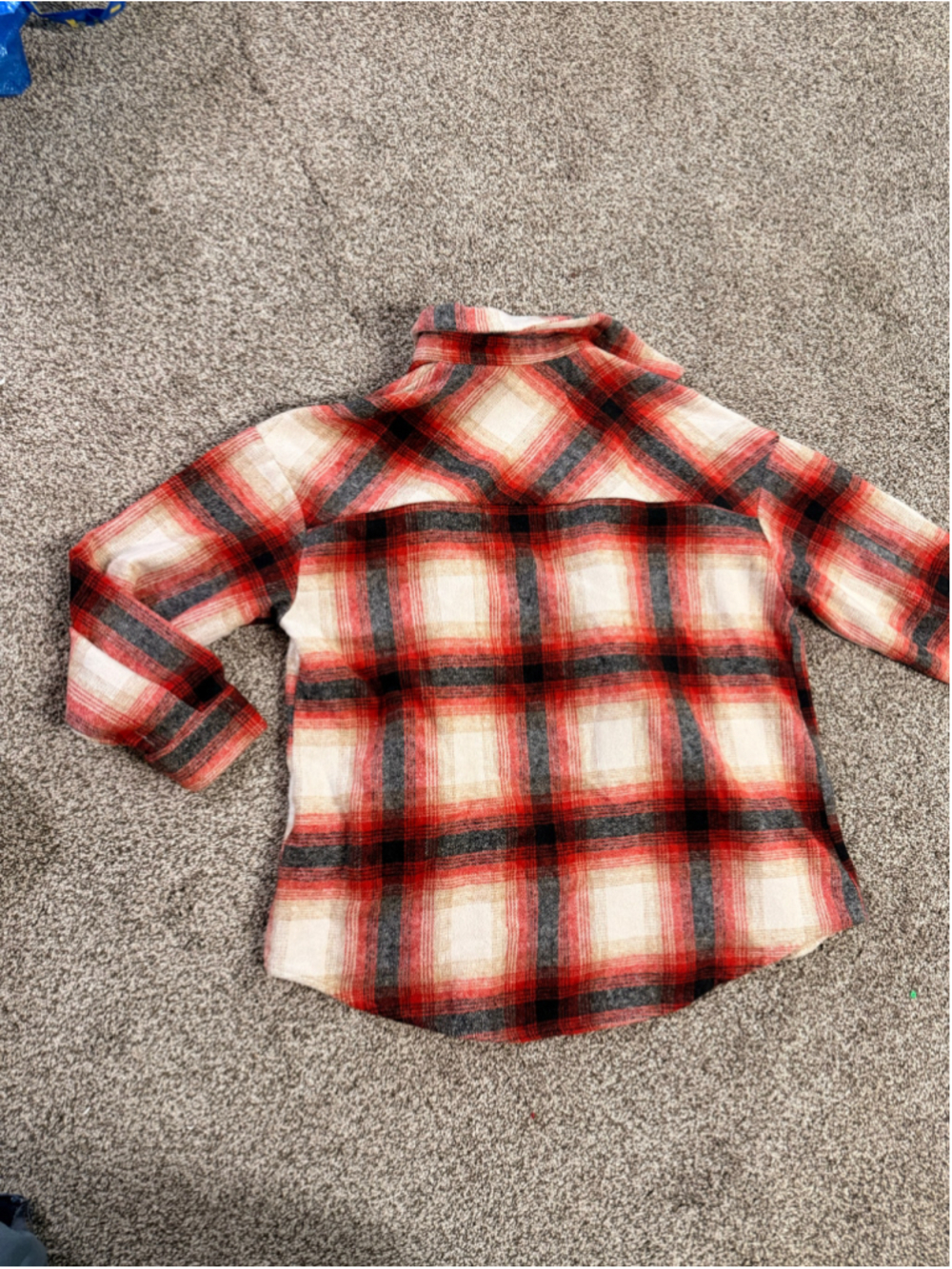 Women's F.DTCC Plaid Button Down Shirt Size S Red Beige